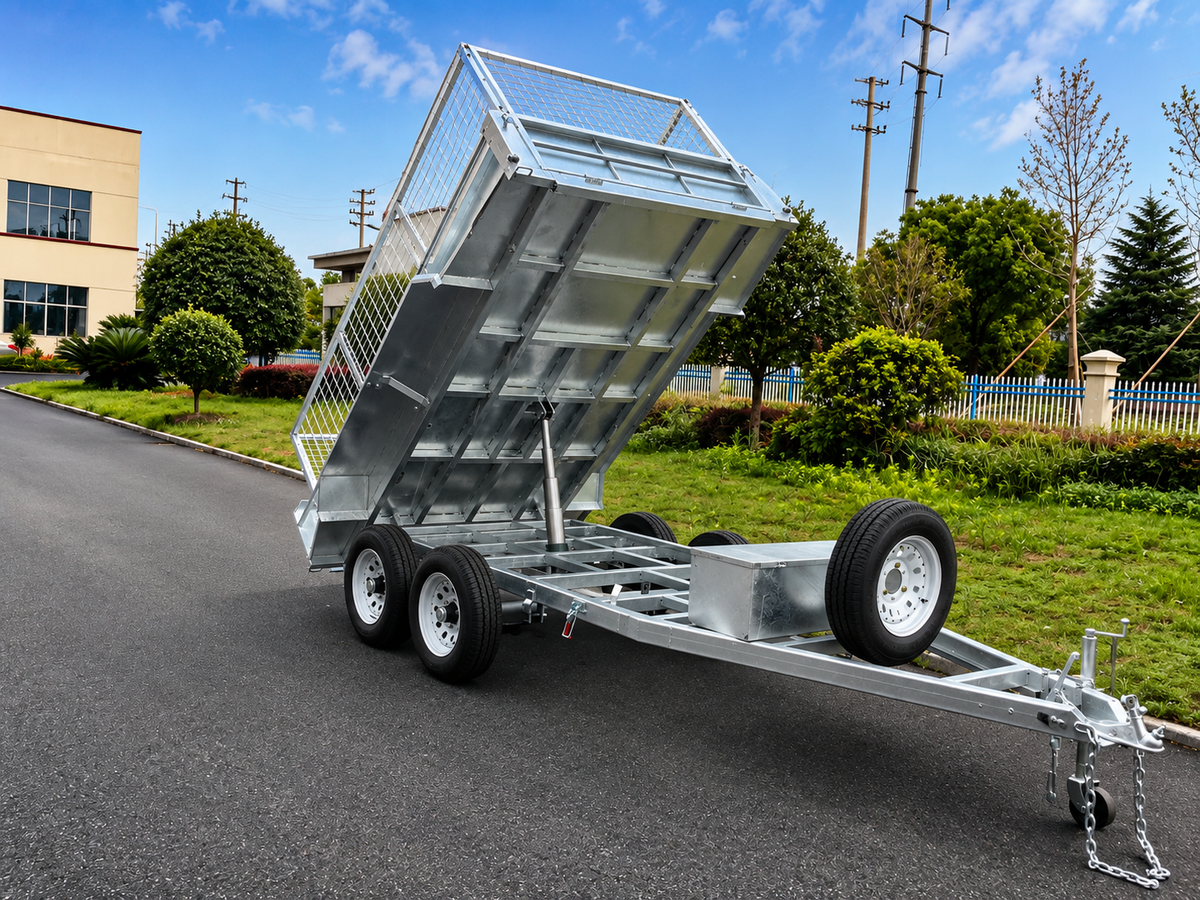 CAEL Hot-Dipped Galvanized Hydraulic Dump Trailer – 3,500 kg GVW