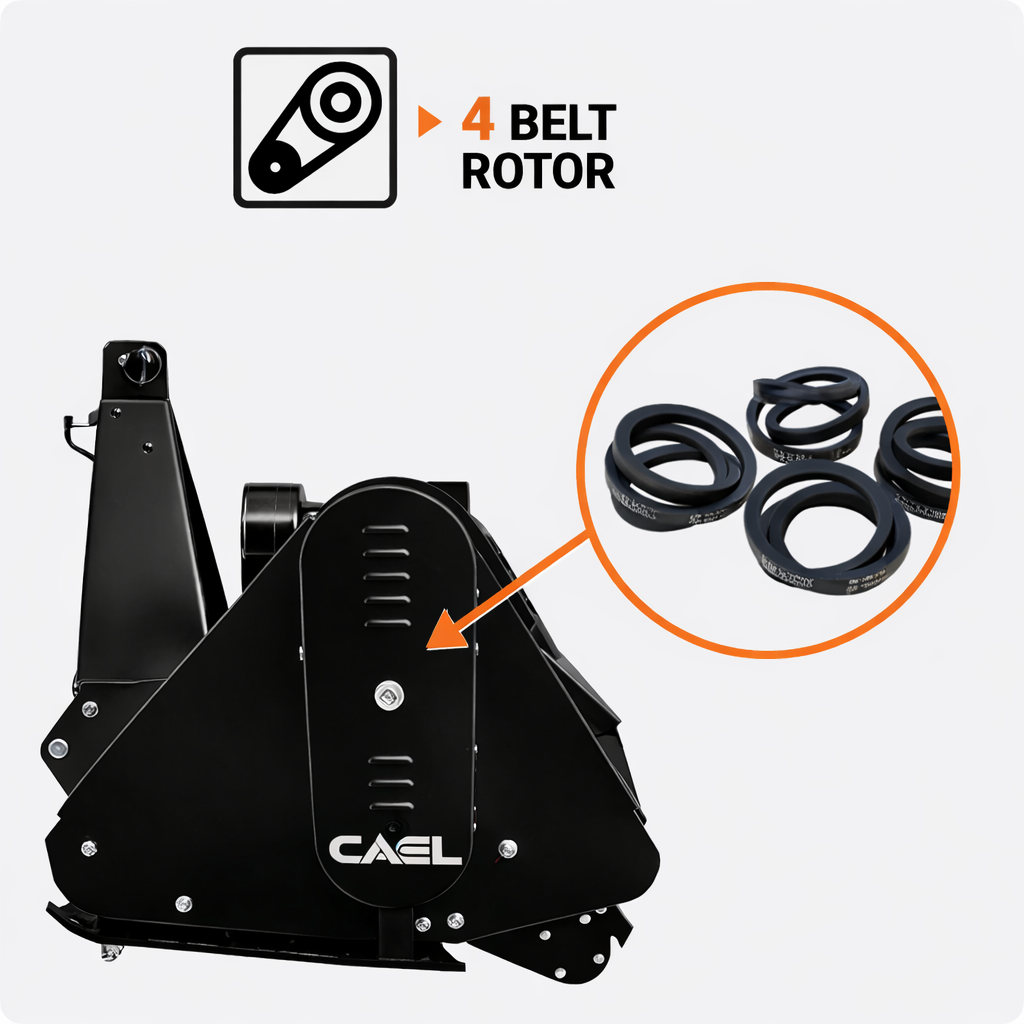 CAEL EFGC-155 Broyeur à fléaux robuste à prise de force 60" – 30–40 HP
