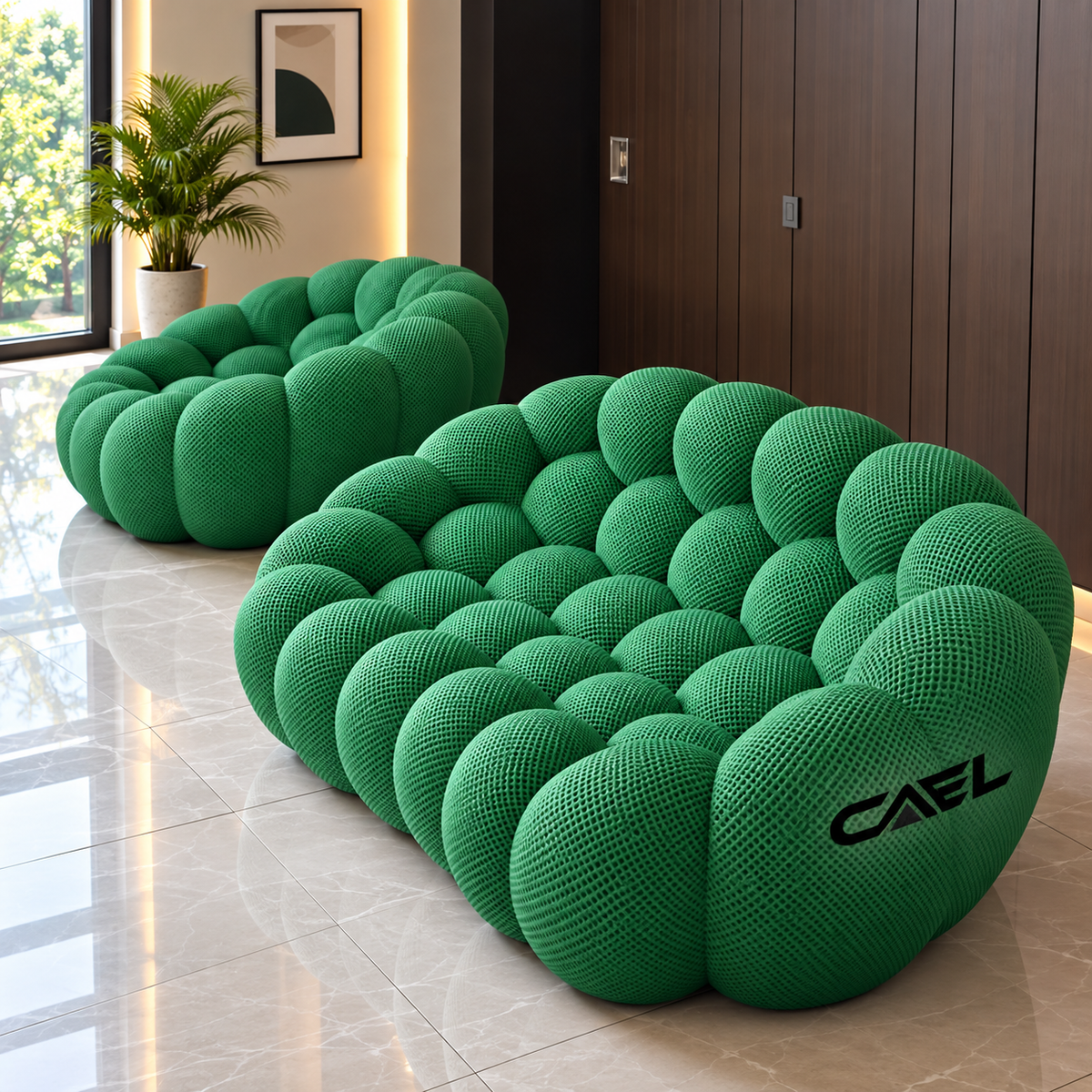 Canapé compressé CAEL BC-LS Bubble Couch – 2 010 × 1 295 mm
