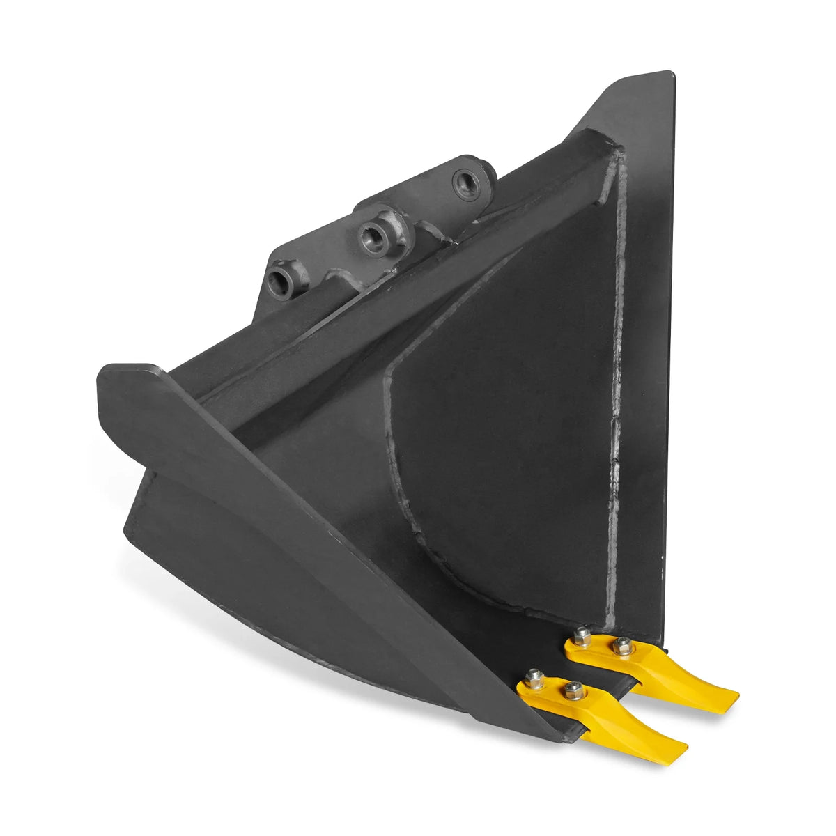 Trapezoidal V-Ditching Bucket without Pins, 2-Carbon Steel Teeth (for SKU: 150162, 150163, 150164, 201162, 201