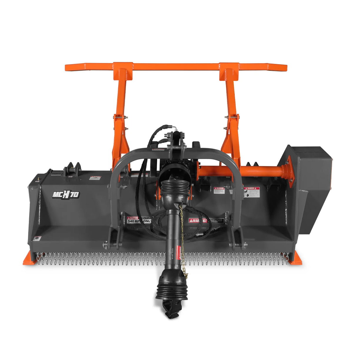 70" PTO Hitch Forestry Brush Mulcher, Cat 2,Tractor Power Recommended 70-110 HP,MC70 - view 5