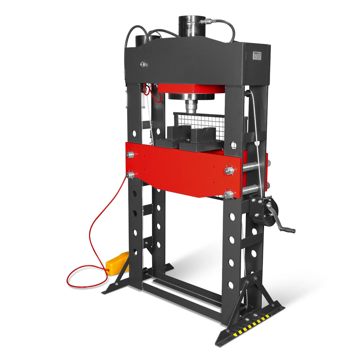 100 Ton H-Frame Air/Hydraulic Shop Press with Hand Winch, Fully Welded Steel Frame, Safety Guard, Foot Pedal C - view 20
