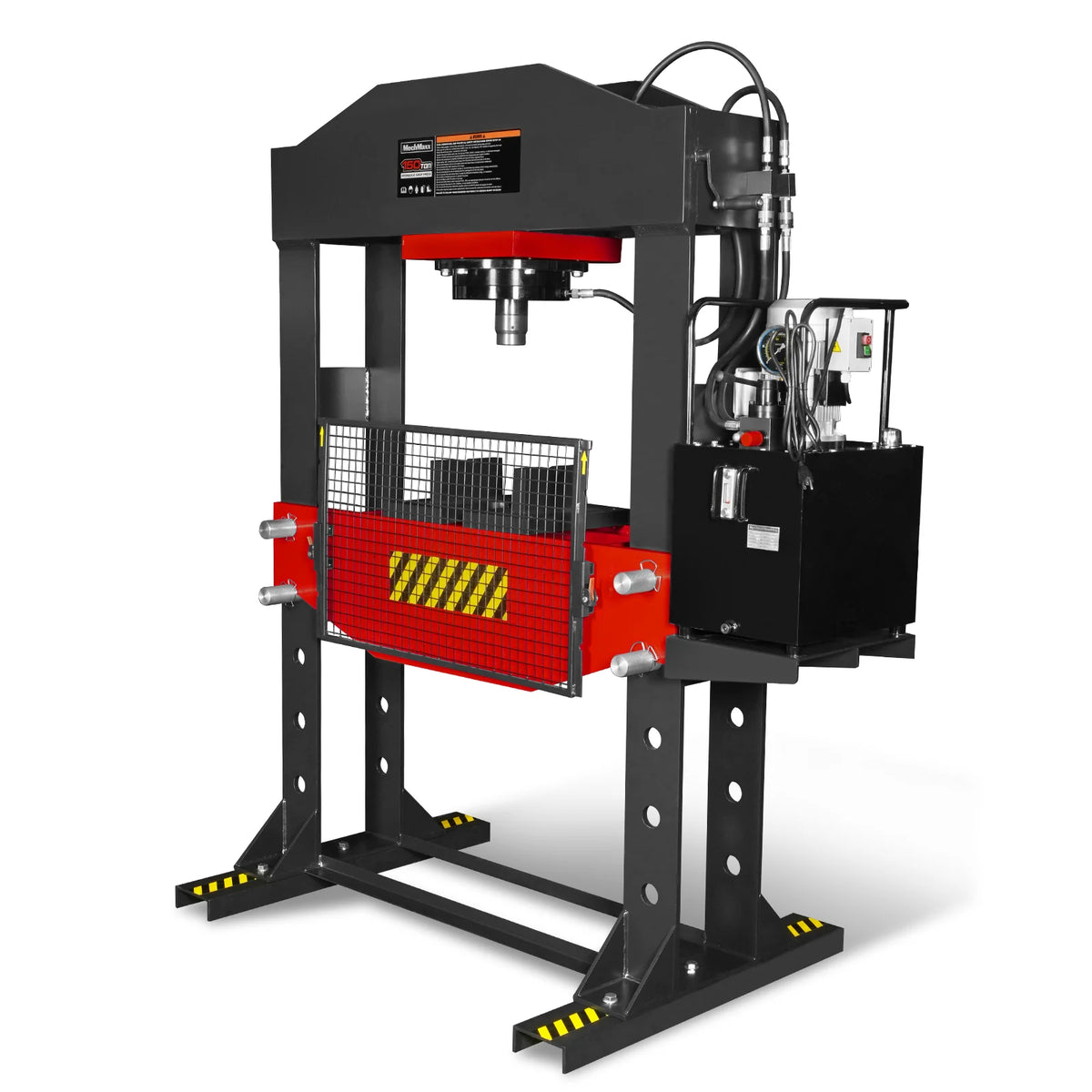 150 Ton H-Frame Electric Hydraulic Shop Press with Double-Acting Cylinder & Chain-Driven Table Lift, 110V Moto - view 19