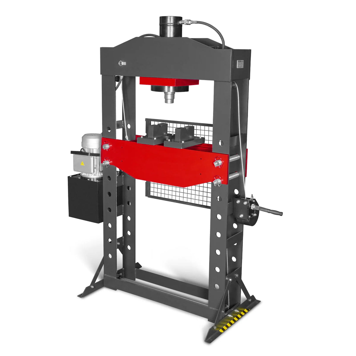 75 Ton H-Frame Electric Hydraulic Shop Press with Hand Winch, 110V Motor, Fully Welded Steel Frame, Safety Gua - view 21