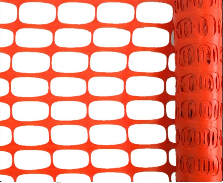 CAEL SBM-Orange Absperrnetz – PE-Warnzaun orange, 1 × 50 m