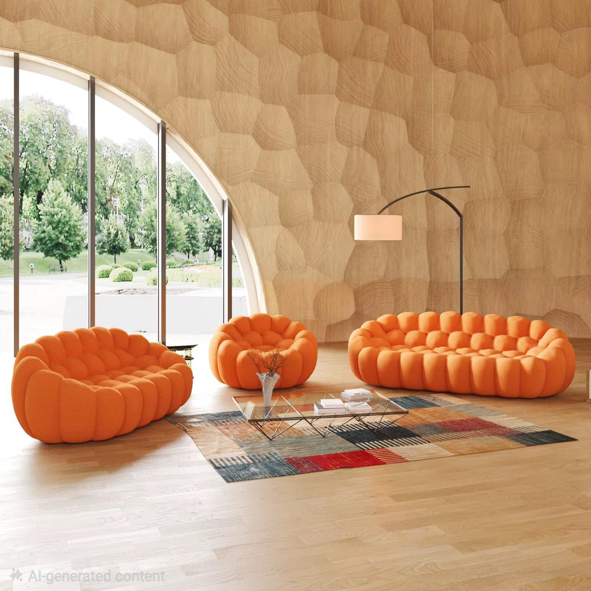 Canapé compressé CAEL BC-LS Bubble Couch – 2 010 × 1 295 mm