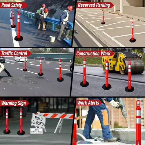Balises de signalisation CAEL TCB-PE en polyéthylène à bandes réfléchissantes