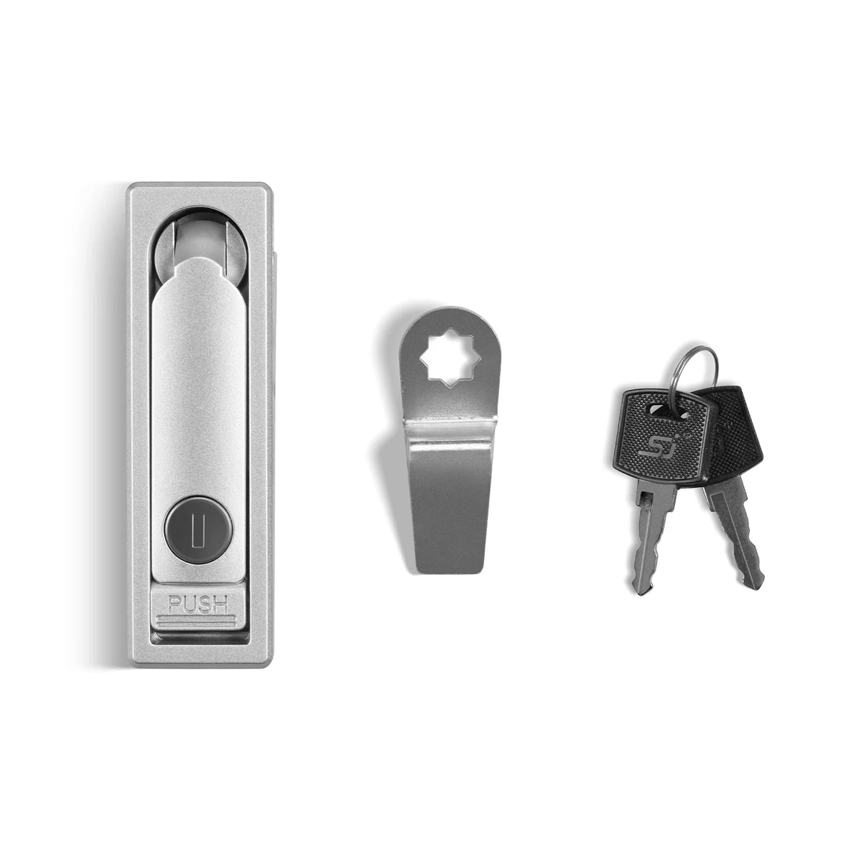 Integrated Flat Handle with Keys for Dry Cabinet (1 Pack / 1 Pc)