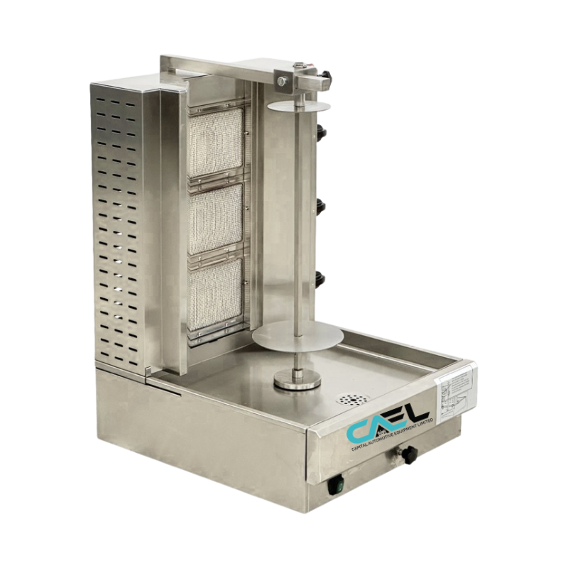 CAEL KB 3 Grill vertical à gaz – 3 brûleurs infrarouges, capacité 65 lb
