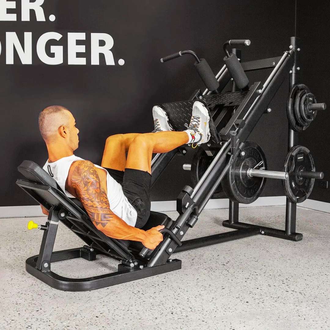 Machine hack squat et presse à cuisses 45° CAEL-SQM – capacité 400 kg