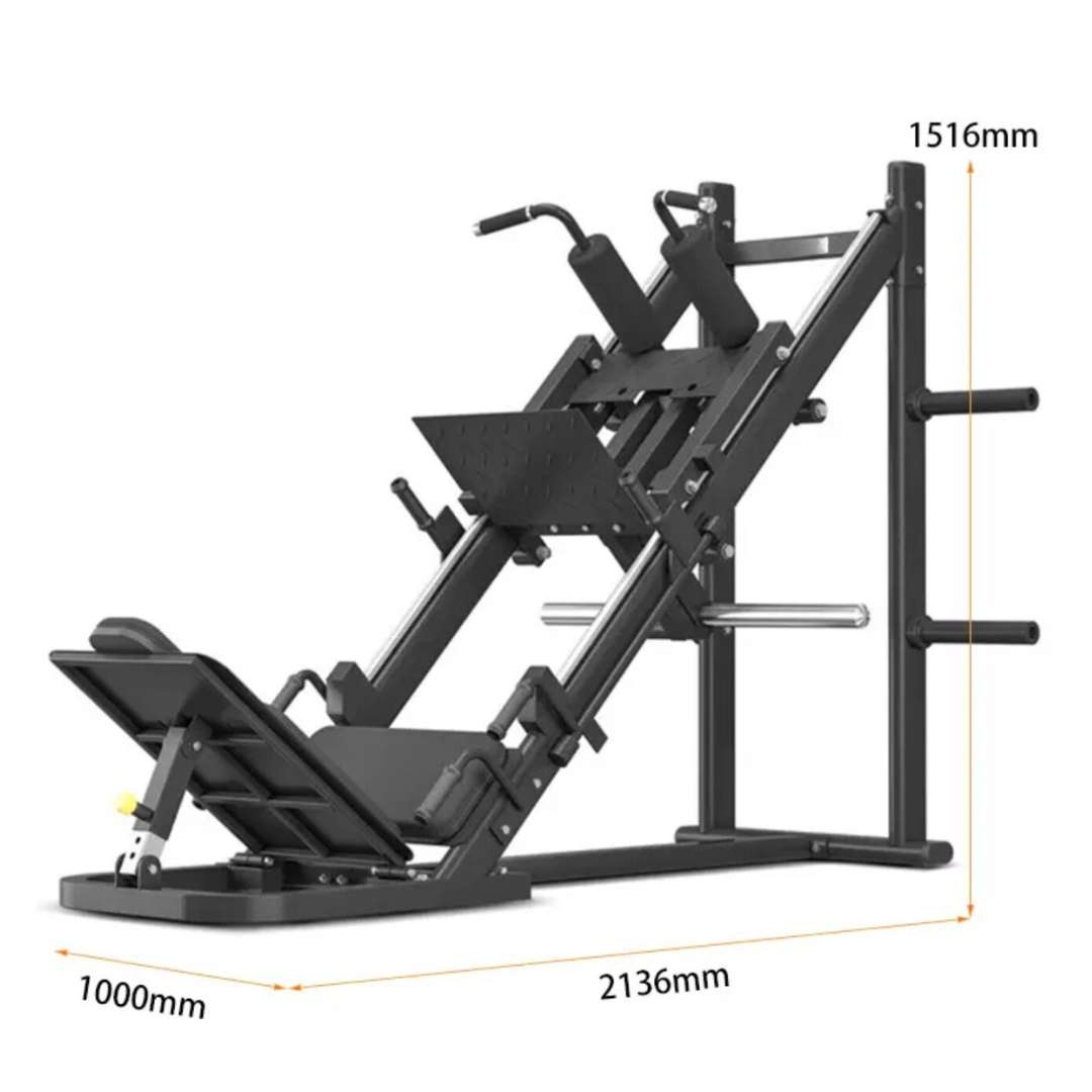 Machine hack squat et presse à cuisses 45° CAEL-SQM – capacité 400 kg
