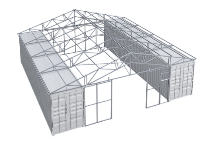 CAEL MC404006P-FBW Container Roof Kit with Front and Back Walls – 40 ft