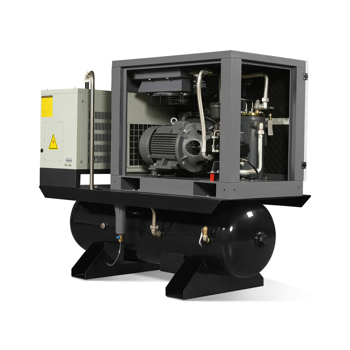10HP Combined Rotary Screw Air Compressor with Dryer & 66-Gal ASME Tank | 32 CFM, 116 PSI, 460V 3-Phase - Indu - view 6