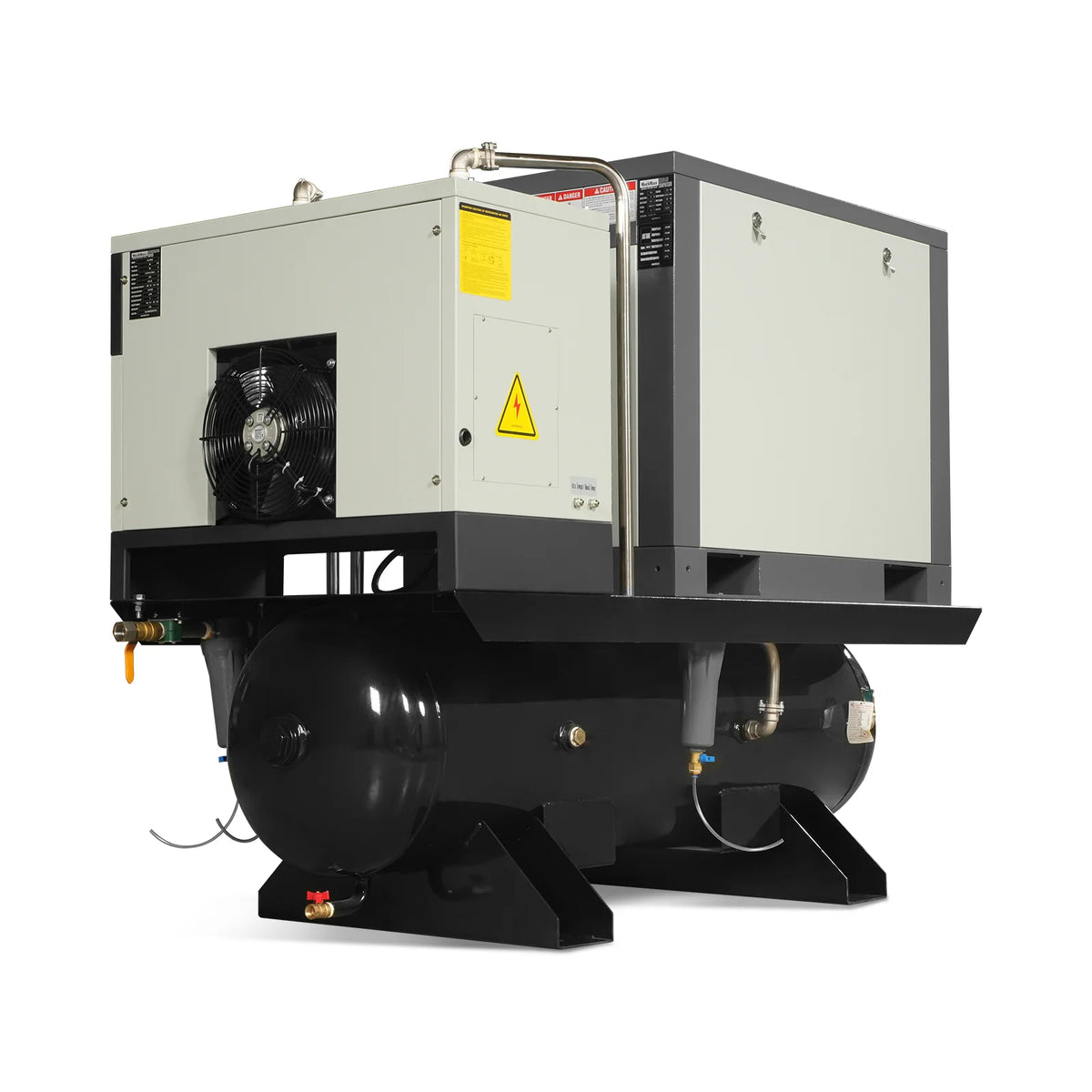 10HP Combined Rotary Screw Air Compressor with Dryer & 66-Gal ASME Tank | 32 CFM, 116 PSI, 460V 3-Phase - Indu - view 17