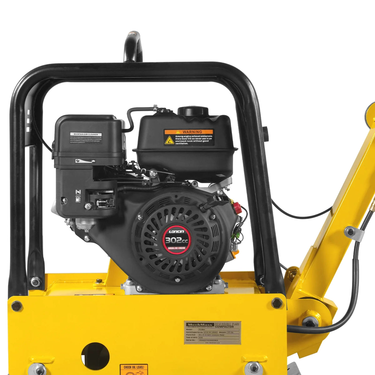 9 HP Reversible Plate Compactor with Wheel Kit and Extension Plates, 6750 lb Centrifugal Force, PC180Z - view 9