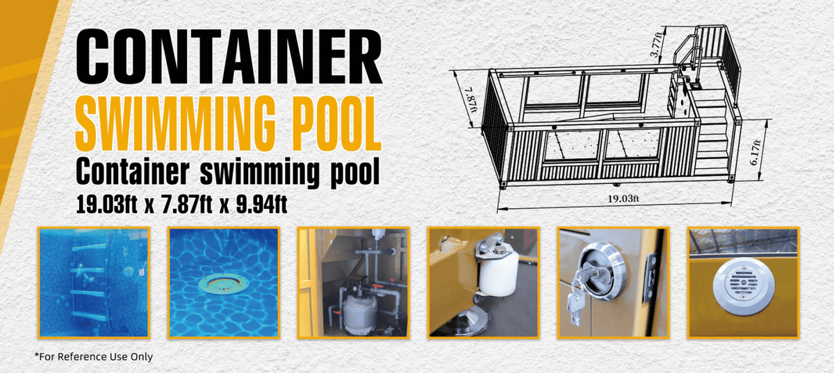 Piscine conteneur CAEL CP-2040 – modèles modulaires de 20 ft et 40 ft
