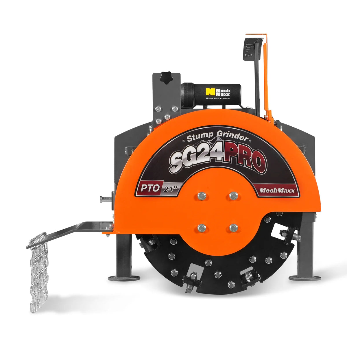 3-Point PTO Stump Grinder & Wood Chipper Bundle; SG24PRO; BX42S; Orange - view 28