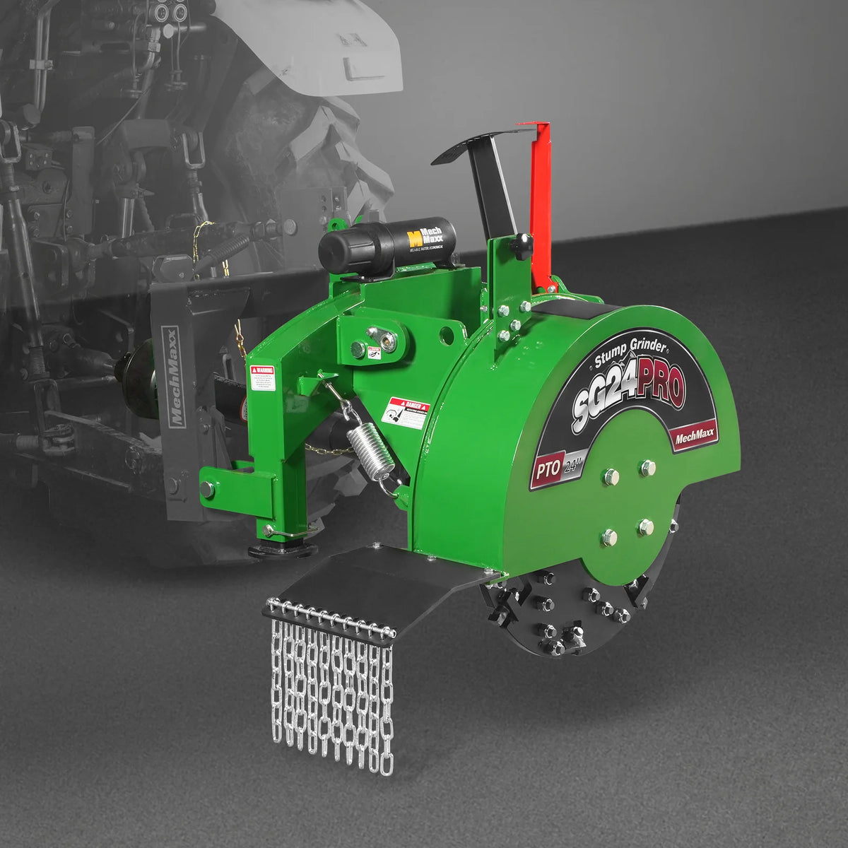 3-Point PTO Stump Grinder with 34 Carbide Teeth, PTO Shaft with Slip Clutch, for 15-45 HP Tractor, SG24PRO - view 34