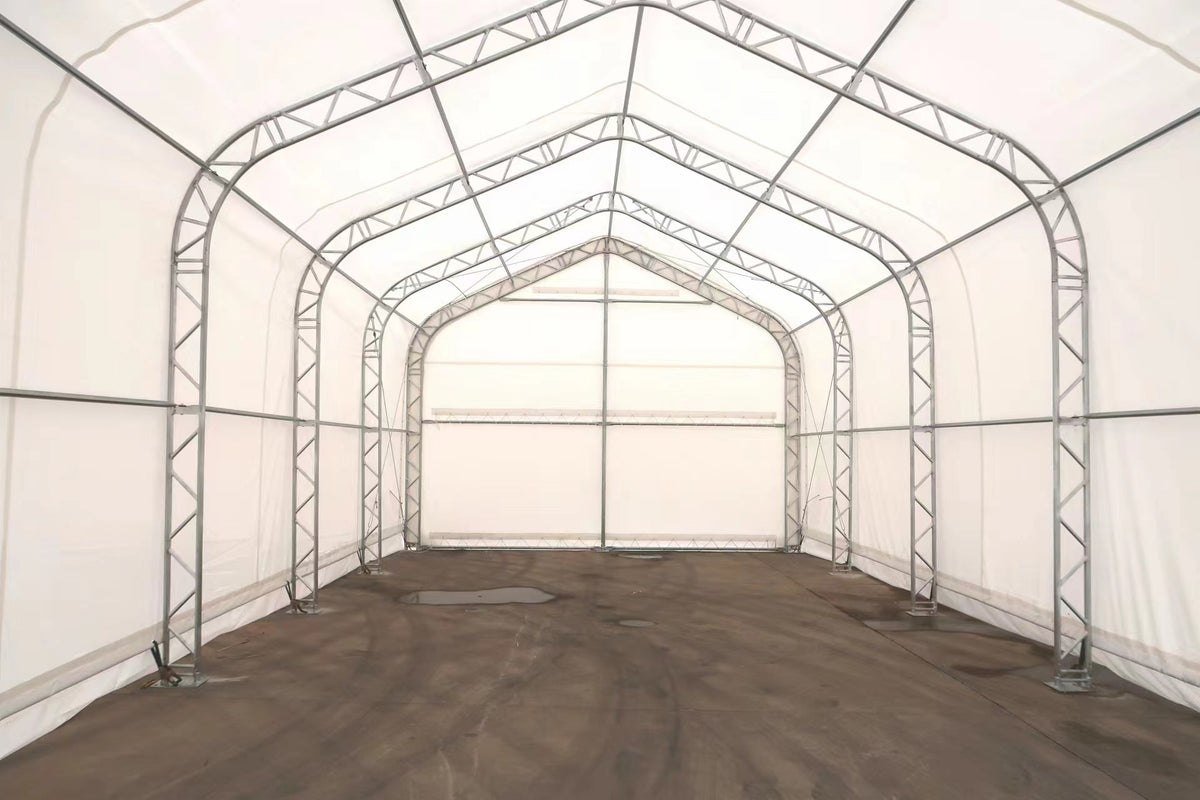 CAEL Peak Shape Doppelbinder-Lagerunterstand – 40 × 60 ft, 20 ft Firsthöhe
