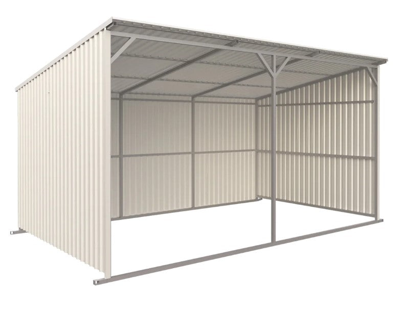 CAEL Weideunterstand verzinkt 19' x 12' x 10' – offene Front, Kufenrahmen