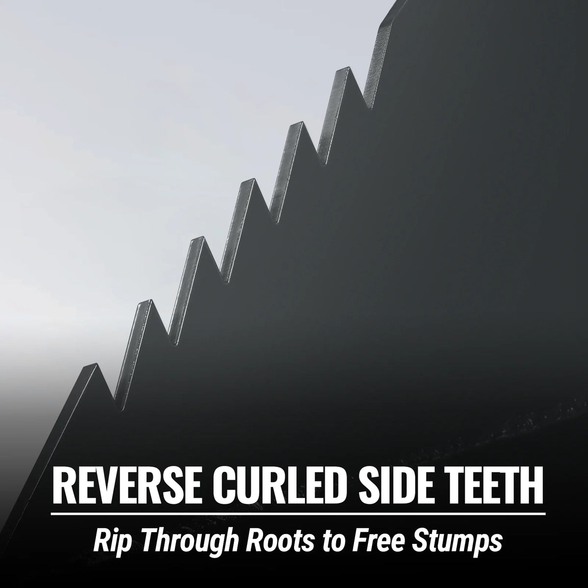 48" Skid Steer Stump Bucket Wrecker with Universal Quick Attach, Bolt-On Cutting Teeth, SBE53 - view 5