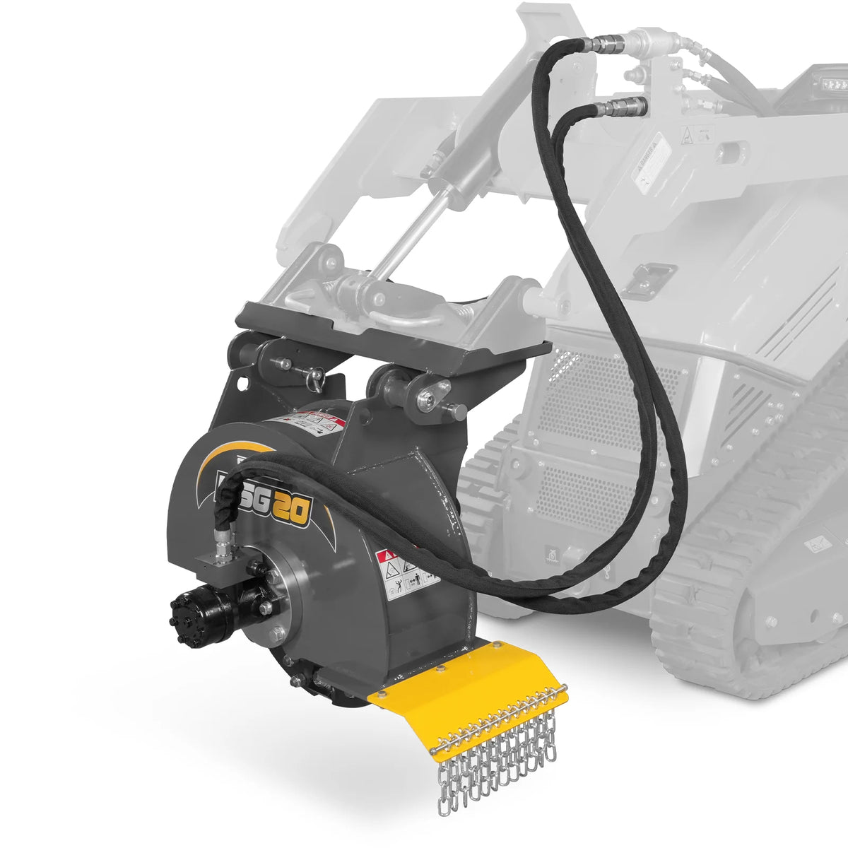 20'' Flywheel Diameter Mini Skid Steer Stump Grinder with 24 Carbide Teeth, MSG20 - view 11