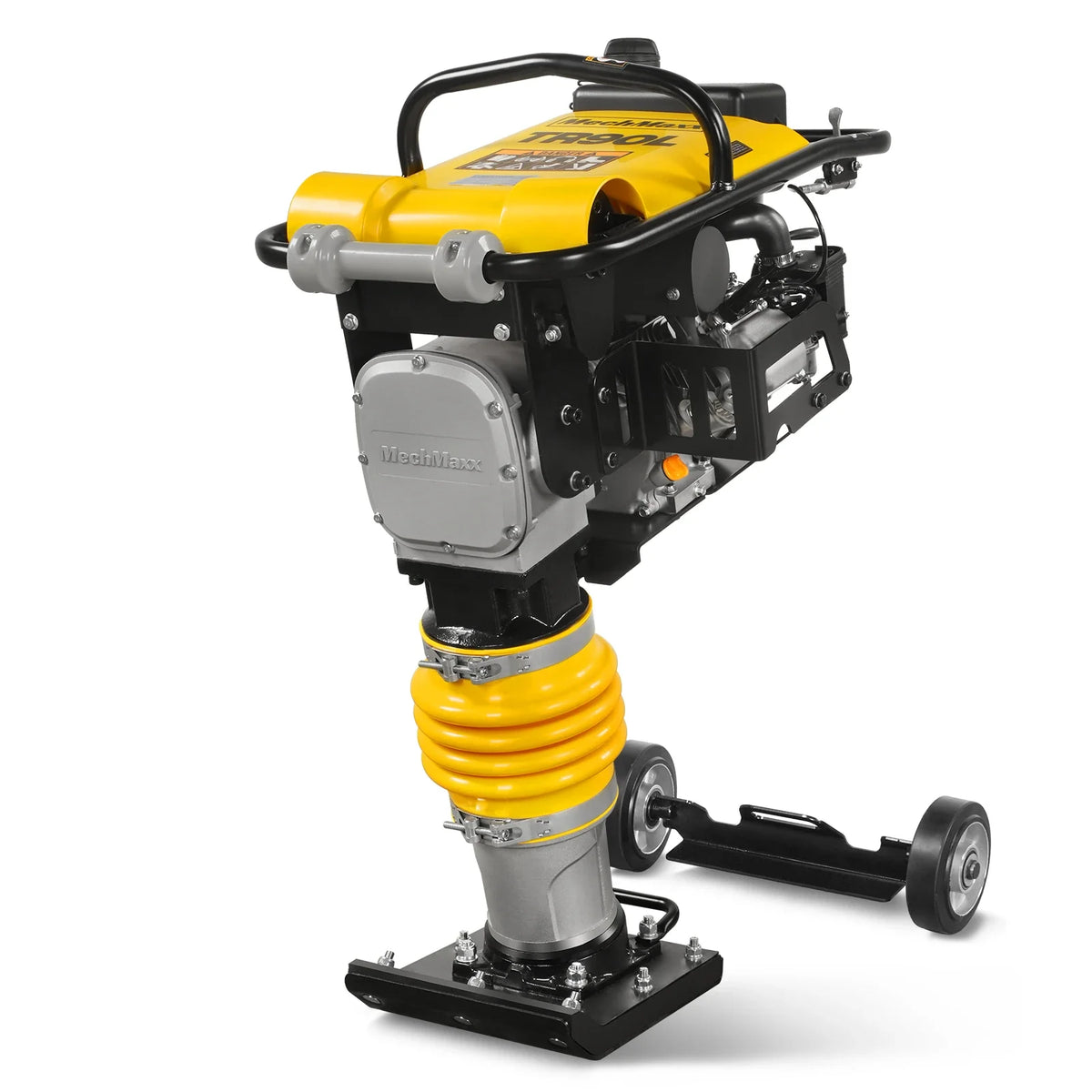 6.5 HP Tamping Rammer with Wheel Kit, 2700 lb Impact Force Jumping Jack Tamper Compactor for Soil, Gravel, Bac