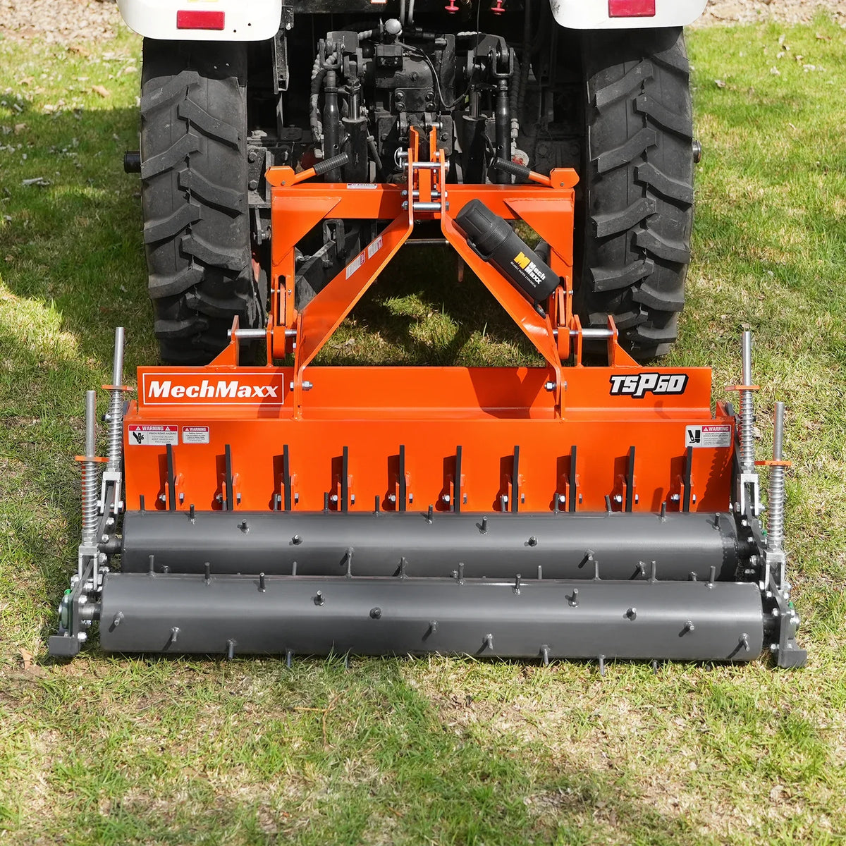 60" Heavy Duty Soil Pulverizer, Double Spiked Roller, 21 Shanks, Category 1 and 2, 3 Point Hitch Tractor Attac - view 8