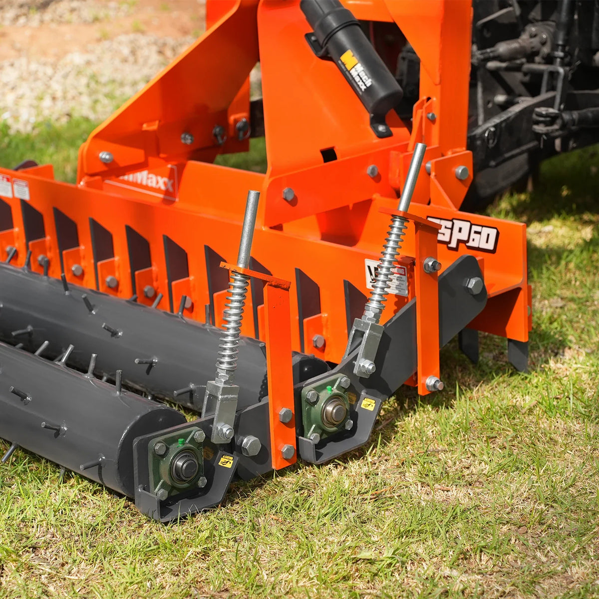 60" Heavy Duty Soil Pulverizer, Double Spiked Roller, 21 Shanks, Category 1 and 2, 3 Point Hitch Tractor Attac - view 11