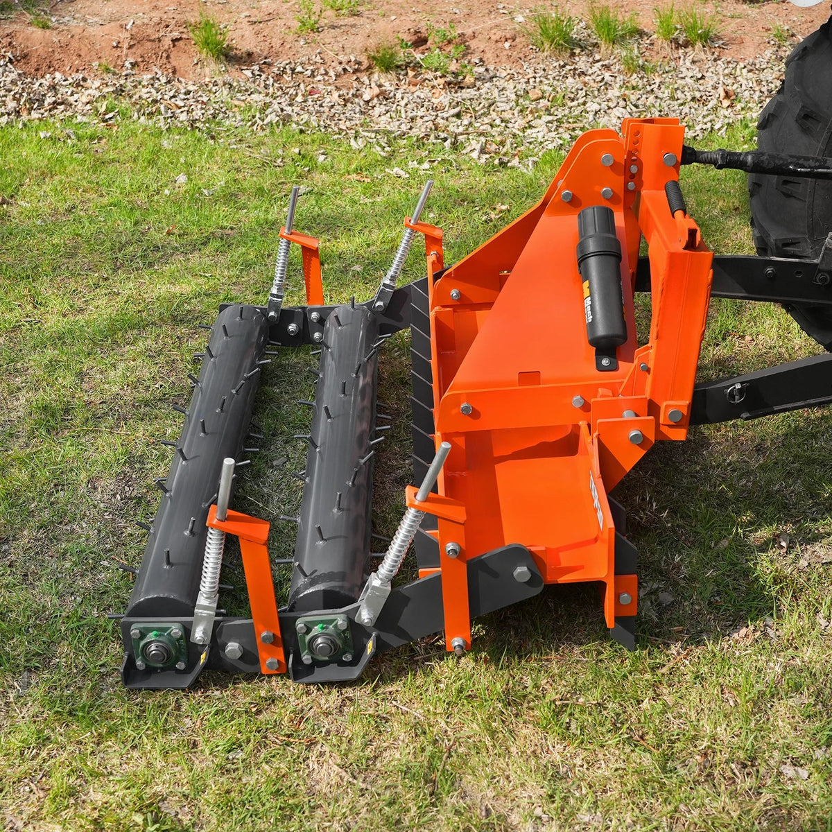 60" Heavy Duty Soil Pulverizer, Double Spiked Roller, 21 Shanks, Category 1 and 2, 3 Point Hitch Tractor Attac - view 10