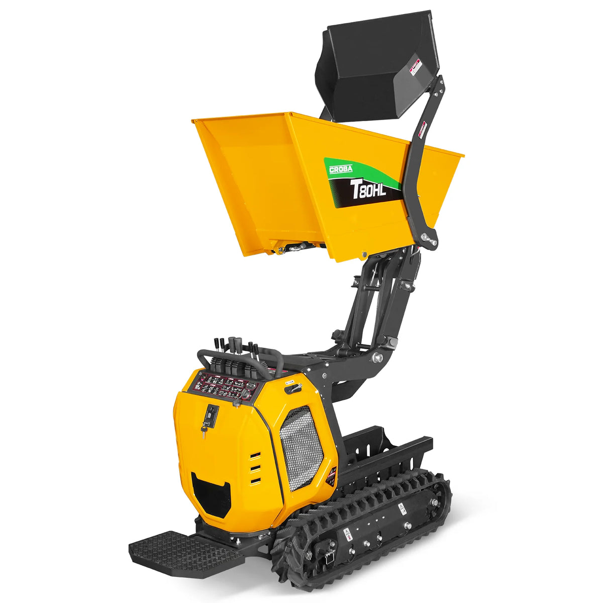 1100lb 420cc E-start Gas Engine Stand-ON Hydraulic Track Dumper Hydraulic Tipping and Lifting with Self-Loadin - view 2