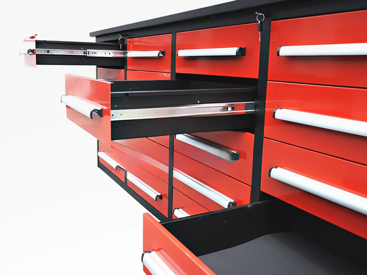 CAEL Tool Box 20DD Servante 7,3 FT – 2 230 mm, 230 kg, tiroirs coulissants