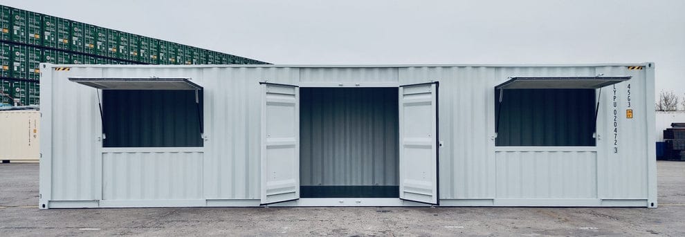 CAEL MDO40-DSW-HC 40-ft-High-Cube-Containerbüro mit 2 Serviceklappen