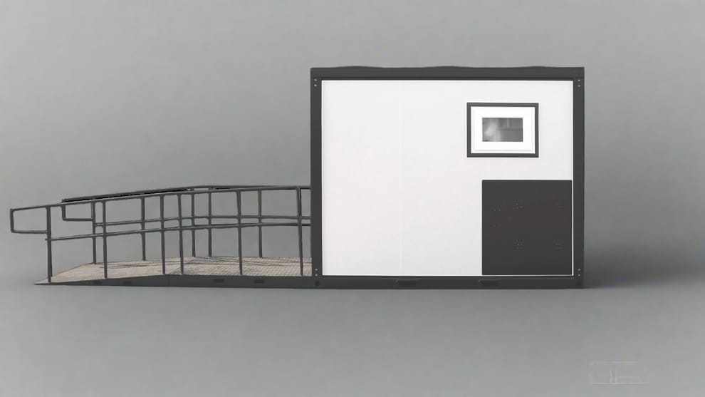 Toilettes mobiles accessibles CAEL HAPR7-ADA 7 ft avec rampe