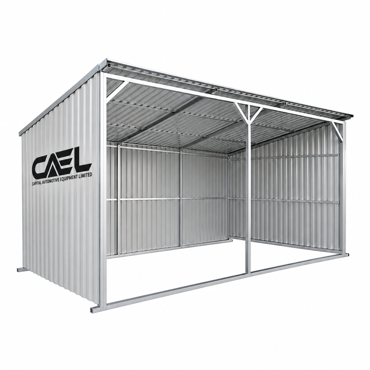 CAEL Weideunterstand verzinkt 19' x 12' x 10' – offene Front, Kufenrahmen