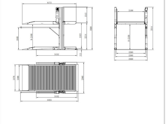 CAEL 2PL Two-Post Parking Lift – 2.7 T / 3.5 T, Stores 2 Cars