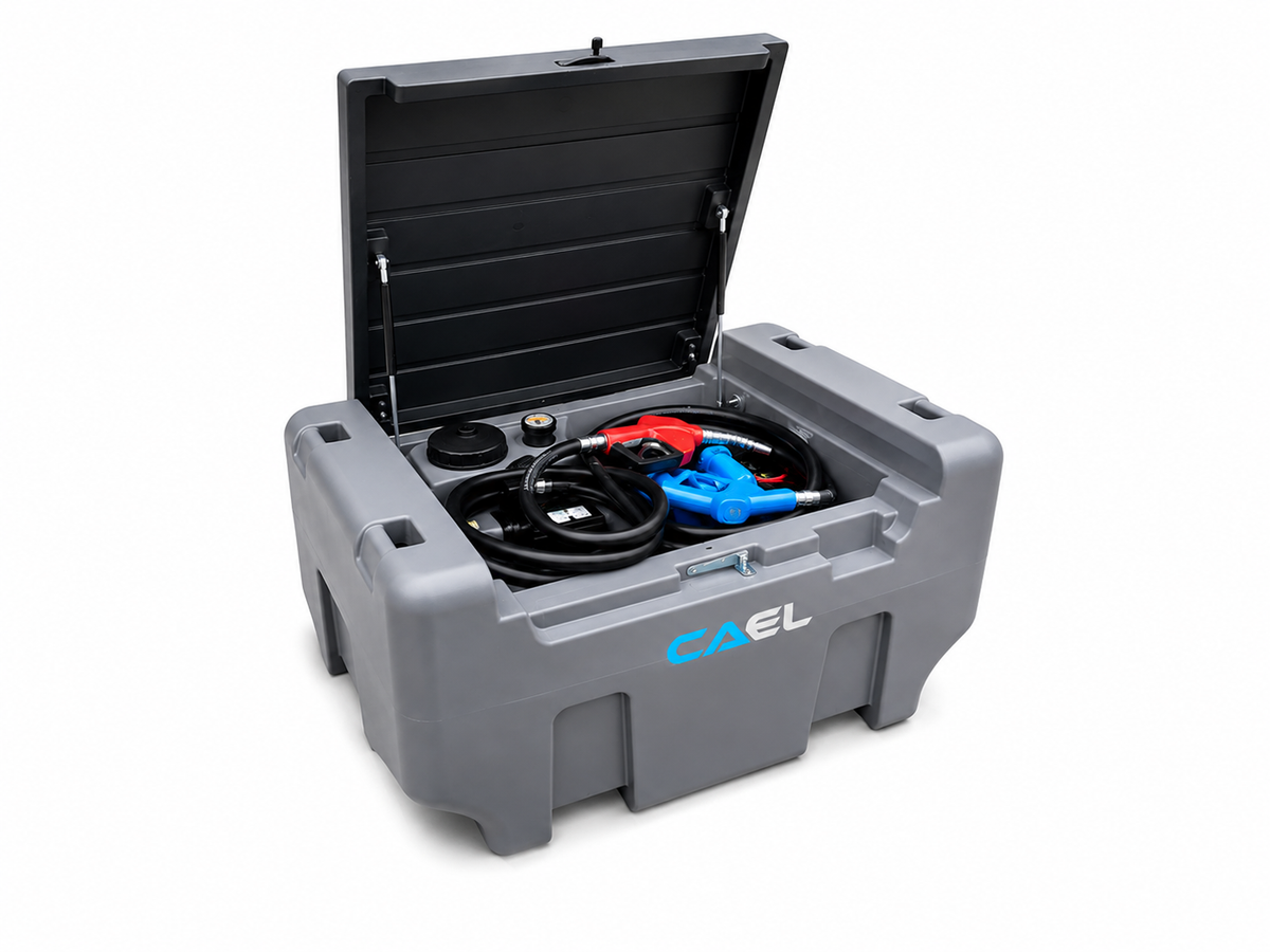 Cuve gasoil CAEL avec pompe 12V et couvercle – 330 L gasoil + 50 L AdBlue
