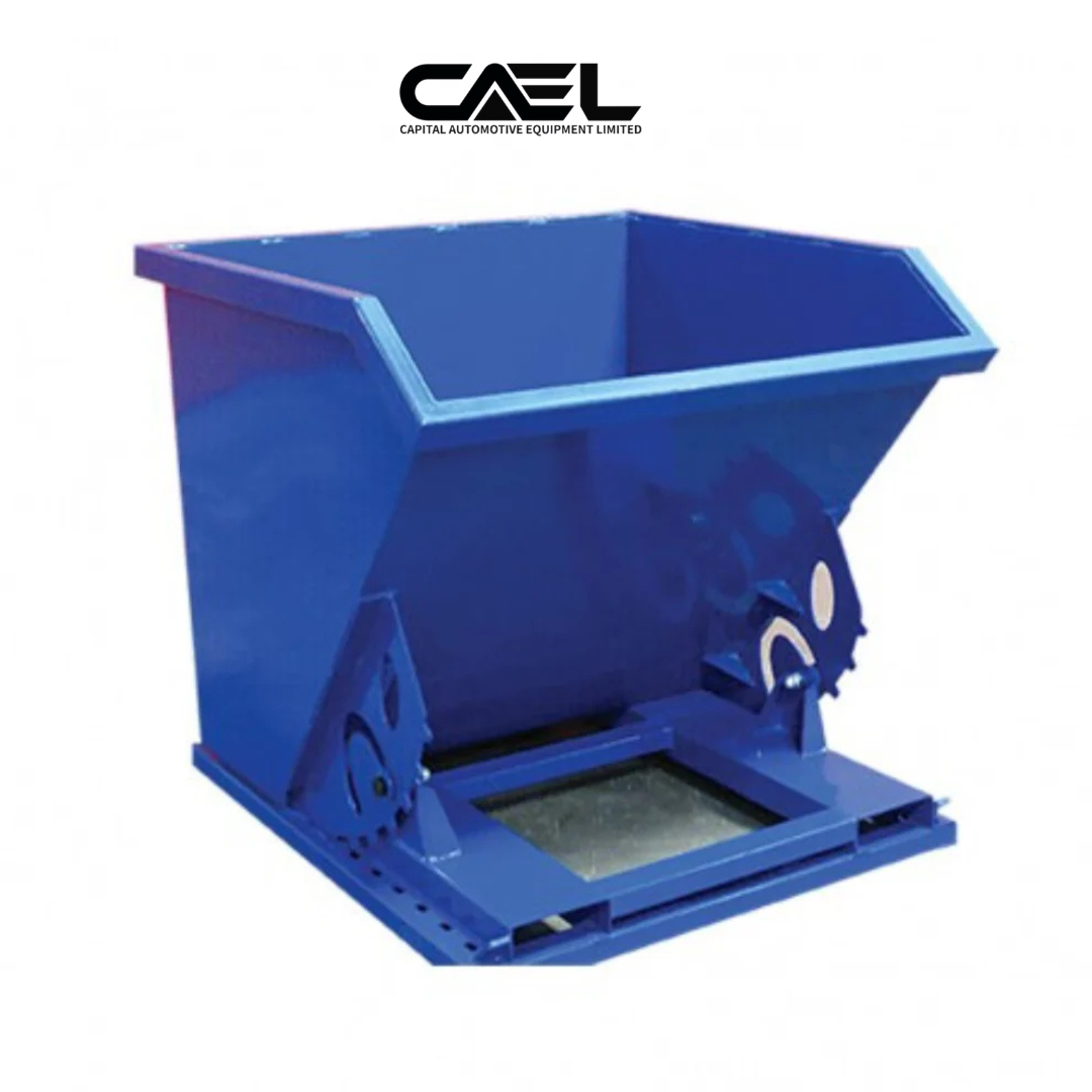 CAEL Benne auto-vidante 1 CY – Benne à déchets pour chariot élévateur