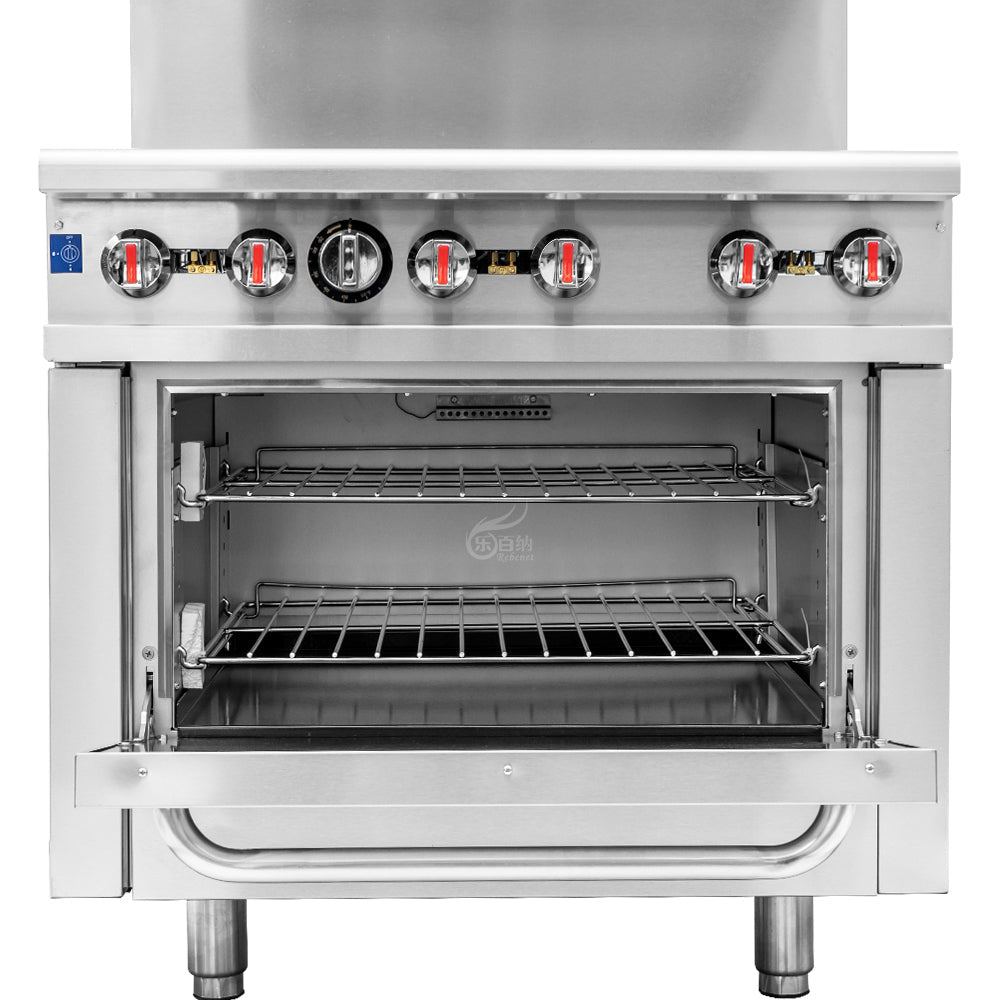 Cuisinière à gaz CAEL RGR36 6 feux avec four – 211 000 BTU/hr
