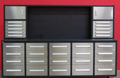 CAEL Tool Box 30D Établi servante 10 FT – 30 tiroirs, cadre acier renforcé