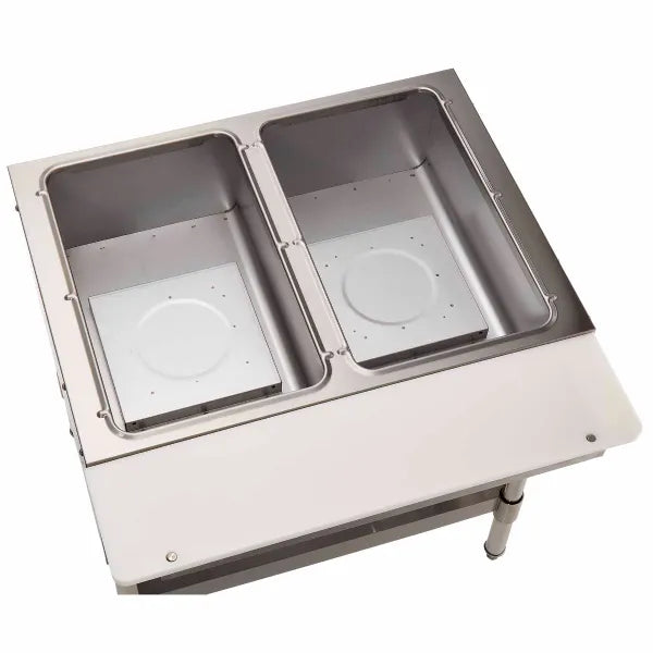 CAEL GBM 2 Table chauffante à gaz naturel – 2 bacs, 62 000 BTU/h