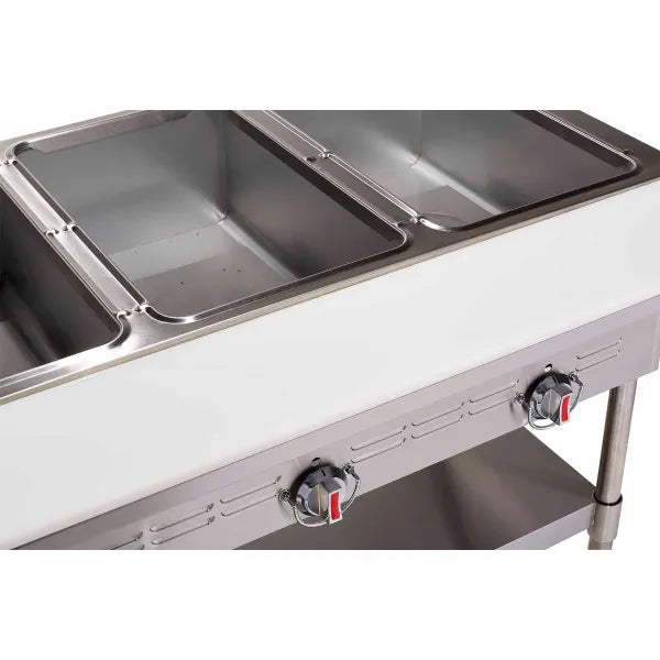 CAEL GBM 3 Natural Gas Hot Food Steam Table – 3 Wells, 93,000 BTU/hr