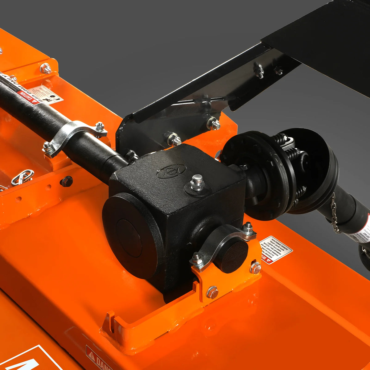 6FT 3-Point Gear Drive Rotary Tiller, 30-60HP Tractor, PTO Shaft Included (With Slip Clutch), Cat. 2 Hookup, R - view 3