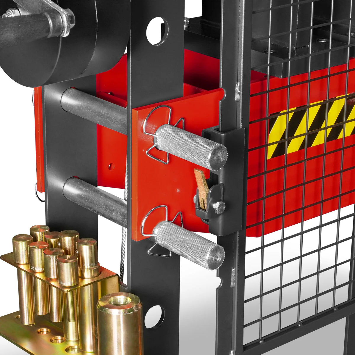 30 Ton H-Frame Air/Hydraulic Shop Press with Hand Winch & Press Pin Kit, Fully Welded Steel Frame, Safety Guar - view 17