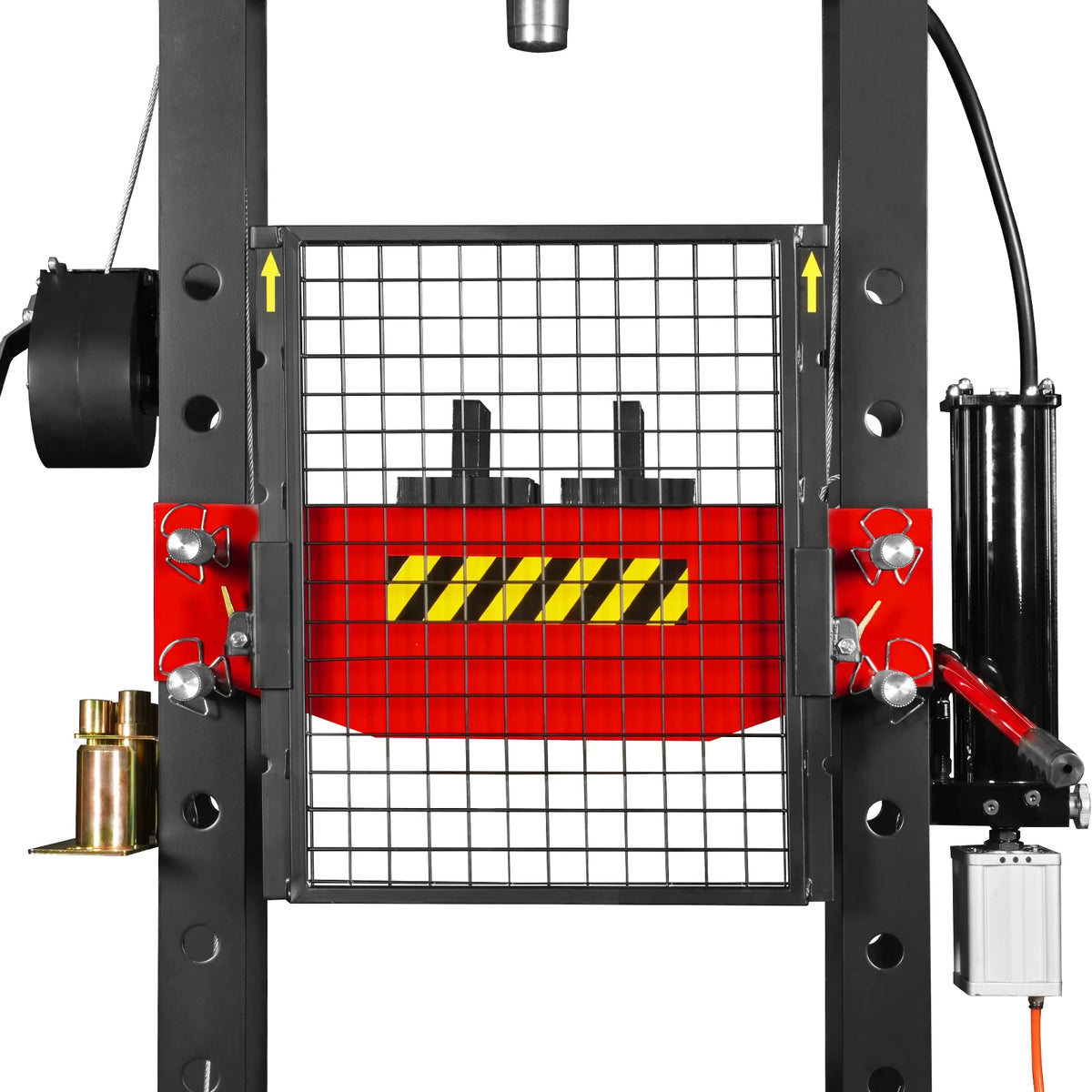 30 Ton H-Frame Air/Hydraulic Shop Press with Hand Winch & Press Pin Kit, Fully Welded Steel Frame, Safety Guar - view 15