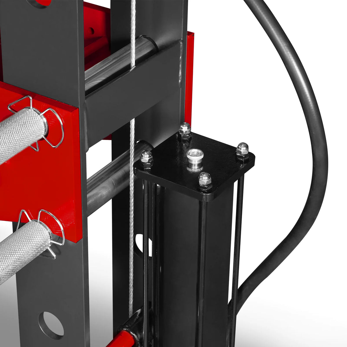 50 Ton H-Frame Air/Hydraulic Shop Press with Hand Winch & Press Pin Kit, Fully Welded Steel Frame, Safety Guar - view 18