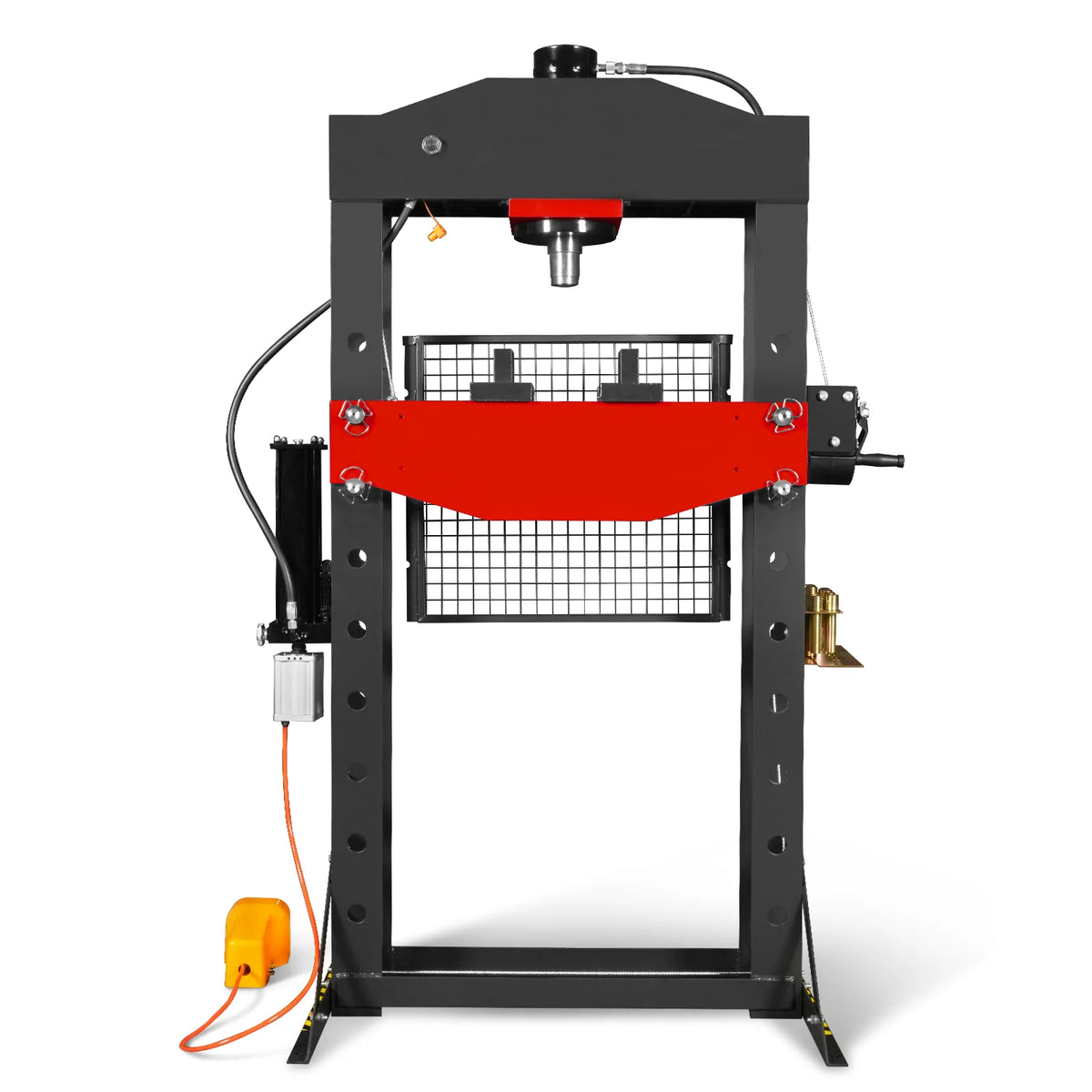 50 Ton H-Frame Air/Hydraulic Shop Press with Hand Winch & Press Pin Kit, Fully Welded Steel Frame, Safety Guar - view 25