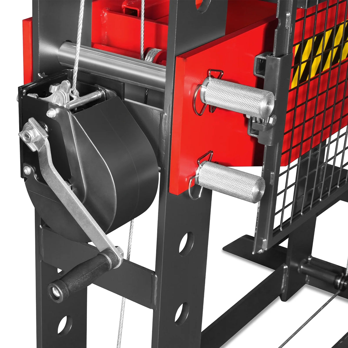 75 Ton H-Frame Air/Hydraulic Shop Press with Hand Winch, Fully Welded Steel Frame, Safety Guard, Foot Pedal Co - view 16