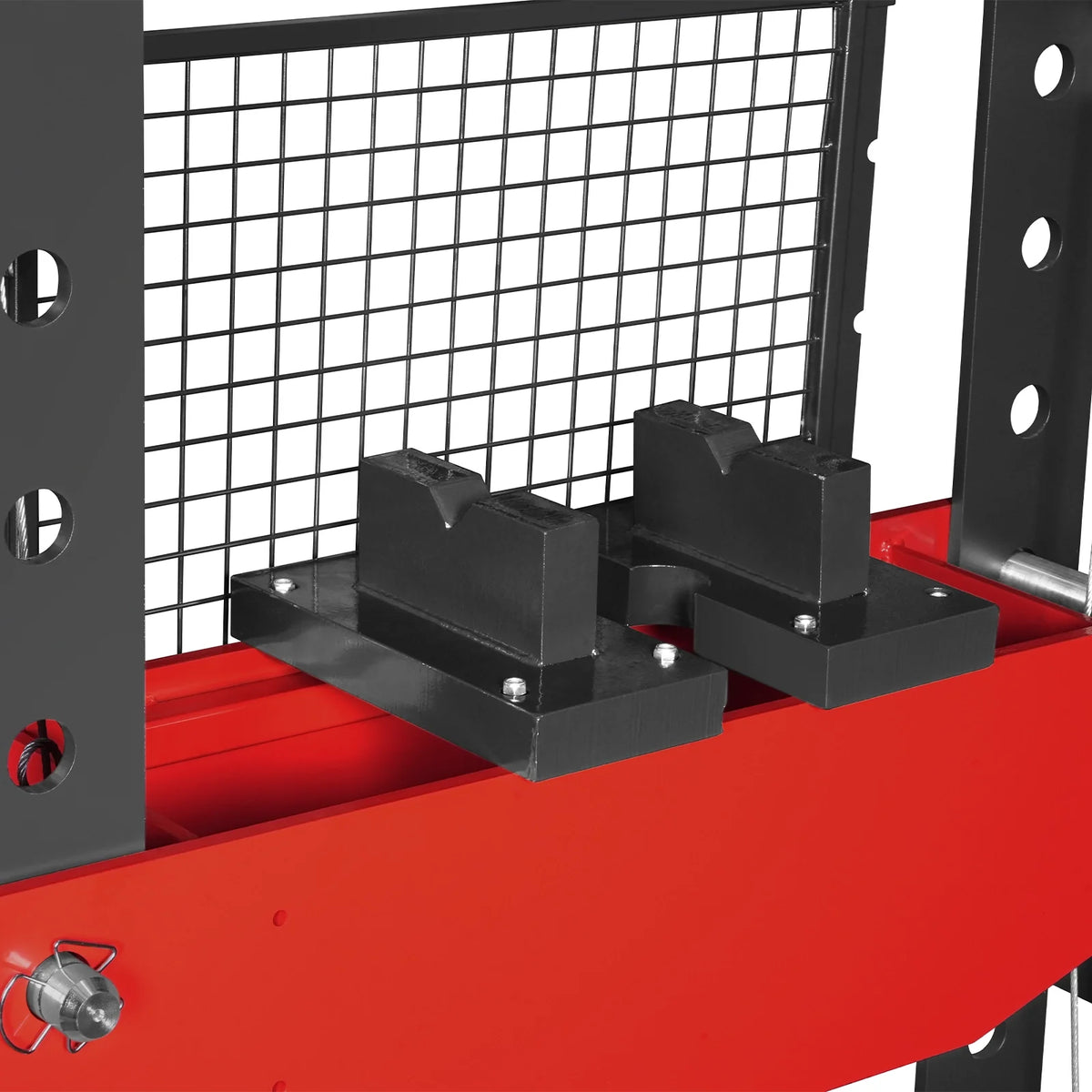 75 Ton H-Frame Air/Hydraulic Shop Press with Hand Winch, Fully Welded Steel Frame, Safety Guard, Foot Pedal Co - view 15