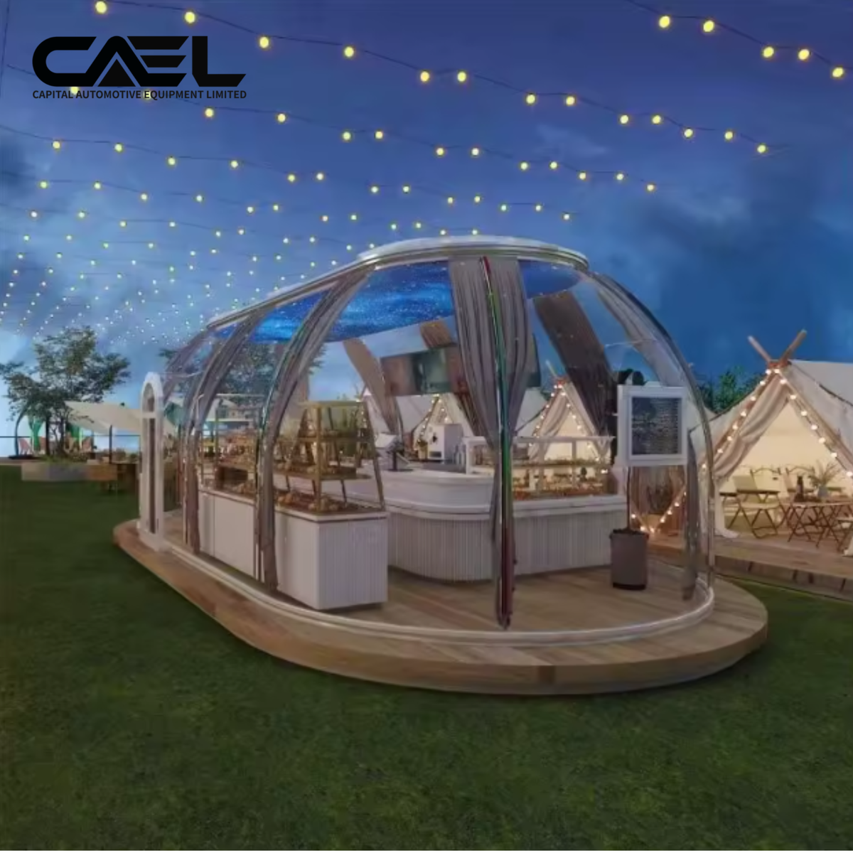 CAEL OCH-01 Maison Capsule Ovale Préfabriquée – Cabane PC Transparente